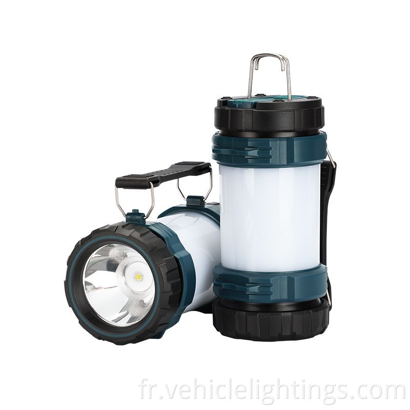 Banque d'alimentation rechargeable de courant super lumineux 6 modes LED LANTERN CAMPING avec lampe de poche de camping